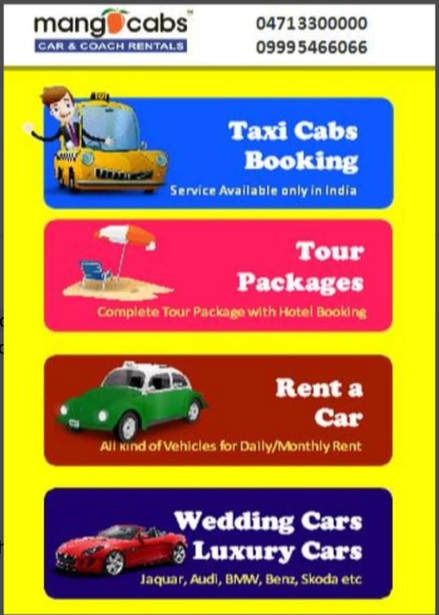 First Mango Cabs mobile app