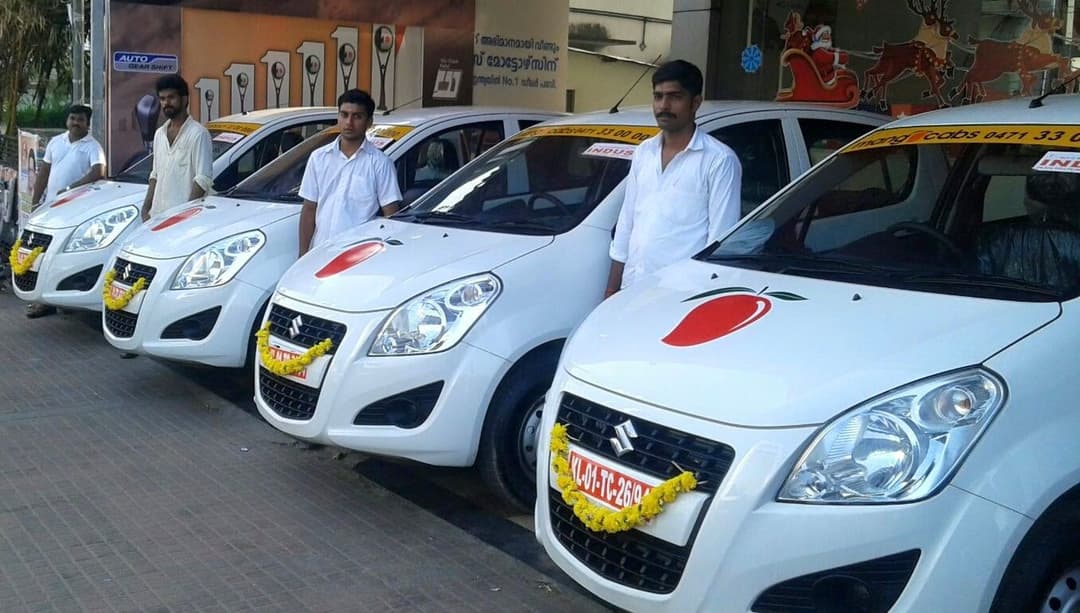 Mango Cabs Ritz fleet with drivers