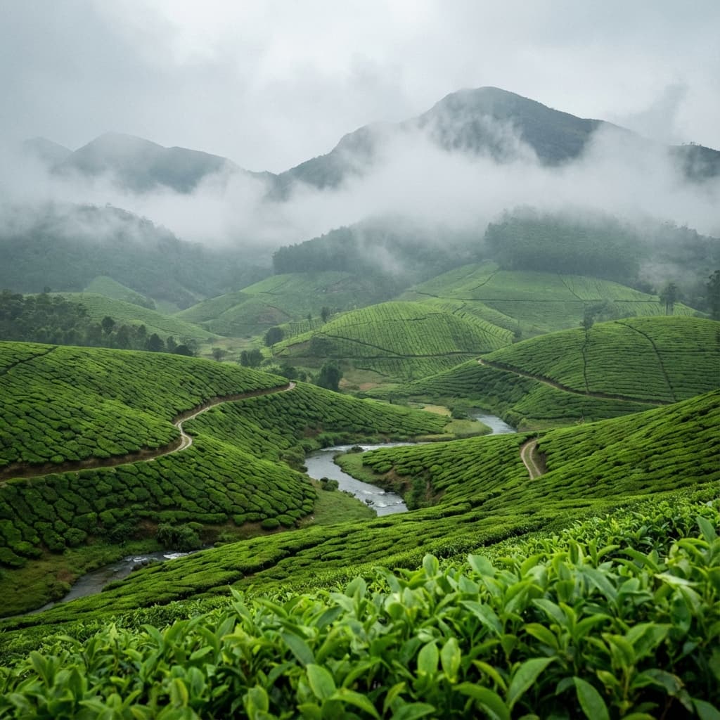 Taxi route from Trivandrum to Munnar